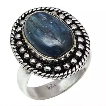 Серебряные украшения ручной работы с кианитом 7