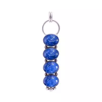 Kyanite - Nepal Gemstone 925 Sterling Silver Pendant V8930, Blue Pendant, Oval Pendant, Valentin s Day Gift, Gift For Her, Birthday Gift, Handmade Jew