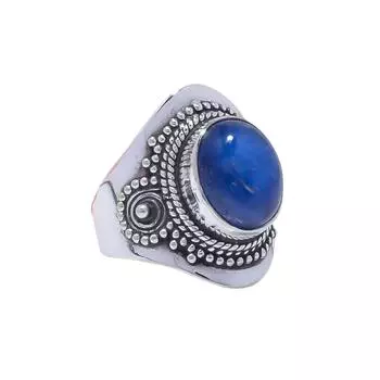Kyanite - Nepal Gemstone 925 Sterling Silver Ring V8543, Blue Ring, Oval Ring, Valentin s Day Gift, Gift For Her, Birthday Gift, Handmade Jewelry, Sil