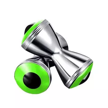 Kylebooker, 10 упаковок, глаза для завязывания мух, материал для завязывания мух, реалистичные глаза для гантелей, сплав для рукоделия, спиннер-мухи 3.2mm зелёный