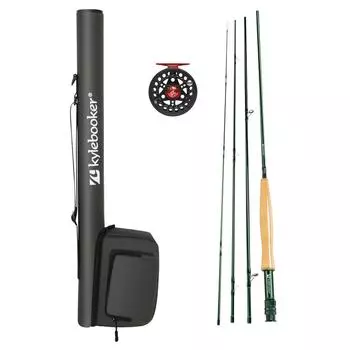 Kylebooker Fly Fishing Combo Kit 3/4/5/6/7/8 Weight Starter Fly Fishing Rod and Reel Kit with Travel Case