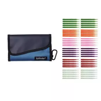 Kylebooker Рыболовная мягкая сумка-переплет для наживки с 60 шт. 80 мм/0,76 г Мягкая приманка с имитацией морского червя, многоножки красный