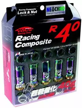 KYO-EI Kyoei Sangyo] Гоночный композитный R40 M12P1.5] Lock&Nut Neo Black Количество: 20P] Номер продукта] RC-11N