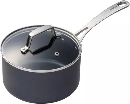 Kyocera Cerabrid Pot 18 см Overseas Model Керамическая обработанная кастрюля IH Gas Compatible Oil Use Medium Heat или меньше Черная нержавеющая сталь Серебряная Одноручная
