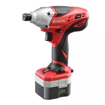 Kyocera Old Ryobi Rechargeable Impact Driver 12V 658450A the rotation speed in 2 Strongly tightens screws with a maximum tightening torque of 130N 12V