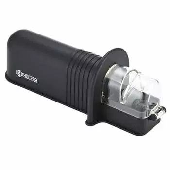 Kyocera Roll Sharpener Knife Sharpener Руководство по заточке ножей Только для ножей (Нержавеющая сталь/титан/сталь) Двойной керамический точильный камень с тонким краем, возвратно-поступательное движение назад