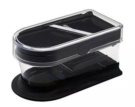 Kyocera Слайсер CS-400-FP, компактный, набор для приготовления пищи, сделано в Японии, керамический, не ржавеет, нарезка ломтиками, соломкой, терка, дезинфекция и отбеливание, черный