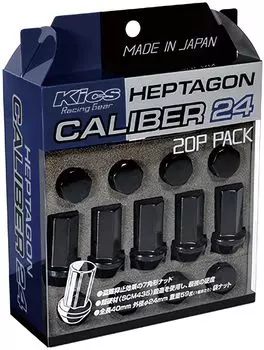 Kyoei Industry HEPTAGON CALIBER 24 M12 x HPC03K P1.25, 20-Piece Set, Black, чёрный