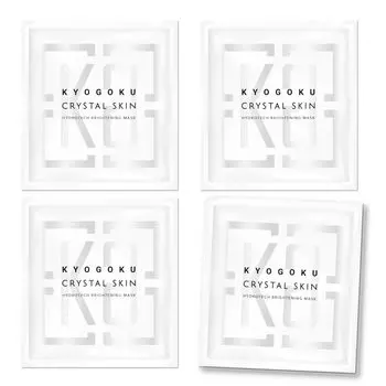 KYOGOKU Crystal Skin Hydrotech Brighting Mask Супер-богатая увлажняющая маска для лица, контролируемая салоном красоты, тканевая маска Hydra Serum из 4 (набор (1 подарок))