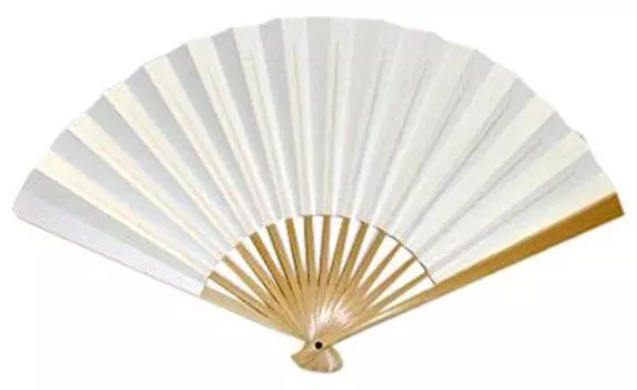 Kyosendo Takaza fan Plain 7 cm 5 minutes White fan 2184 (Rakugo fan)