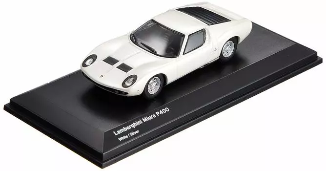 Kyosho Bunka Original Scale Mini Car Series Lamborghini Miura P400 Finished Product 1/64 White/Silver