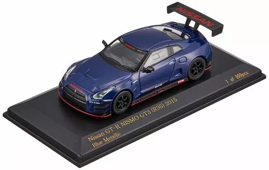 Kyosho CARNEL Nissan Nismo GT3 2015 Синий металлик Готовый продукт 1/64 GT-R (Р35) синий