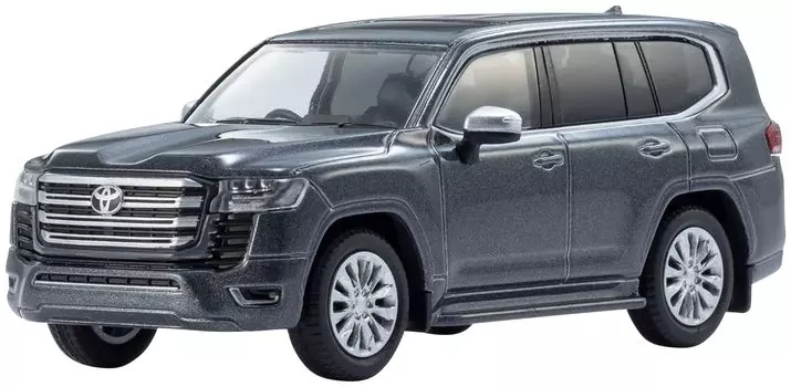 Kyosho KYOSHO MINI CAR BOOK Toyota Land Cruiser 300 Grey Готовый продукт и № 14 1/64 серый