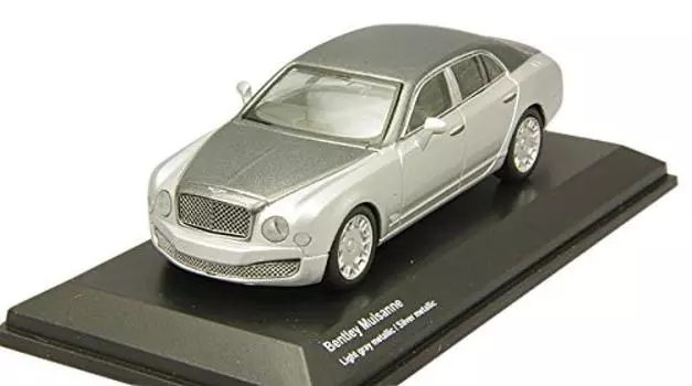 Kyosho Original Bentley Mulsanne Light Gray Metallic Готовый продукт 1/64 Metallic/Silver