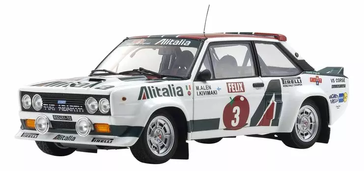 Kyosho Original Fiat 131 Abarth Rally 1978 1000 Lakes Завершенный продукт KS08376E 1/18 #3