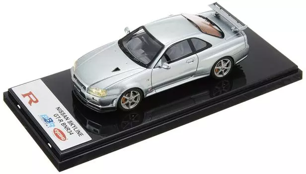 Kyosho Original Nissan Skyline R34 Silver Готовый продукт 1/43 (ББР) / серебряный