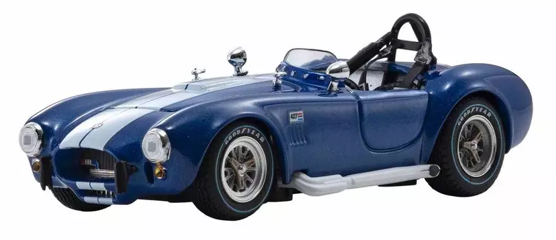 Kyosho Original Shelby Cobra 427 Racing Screen Blue Готовый продукт KS03019MBL 1/43 S/C белый