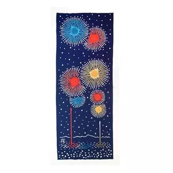 Kyosuke Japanese Tenugui Hand Navy 34x90cm Towel, Niigata, 100% Cotton, Blue, Approx. (Ch-sen Fireworks)