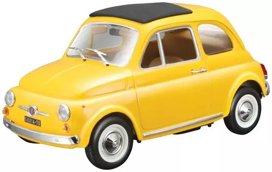 Kyosyo Bburago Fiat 5OOF 1995 Желтый Готовый продукт 1/24 жёлтый