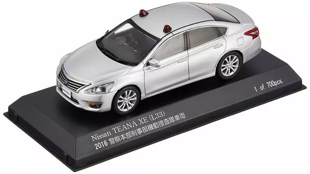 Kyosyo Nissan Teana XE 2016 Полицейский участок, мобильная следственная группа, фары автомобиля, готовый продукт RAI S 1/43 (Л33) (2