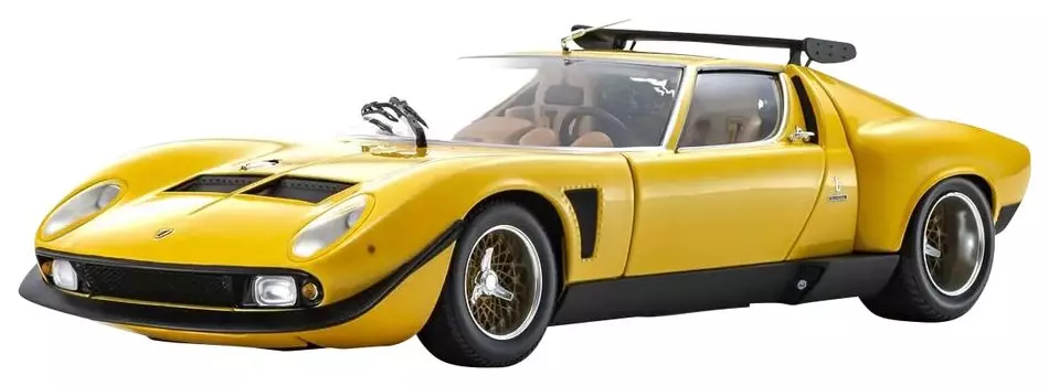 Kyosyo Original Lamborghini Miura SVR Готовый продукт 1/18 Желтый/Черный жёлтый