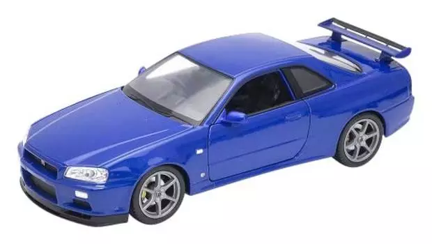 Kyosyo WELLY Nissan Skyline MT Blue Готовый продукт 1/24 GT-R (Р34) синий