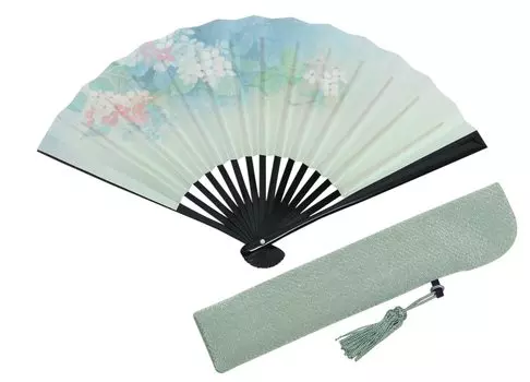 Сумка для фанатов Kyoto Fan с подарочной коробкой [Hasegawa] женская (Гортензия зеленая)