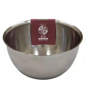 Kyoto Katsugu Глубокий шар из нержавеющей стали без обмотки краев 18 см Сделано в Японии 4580047176976 серебряный