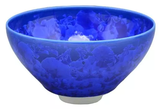 Kyoto Kiyomizu pottery matcha flower crystal KTA536 ware, ware, kiln, bowl, (lazuli)