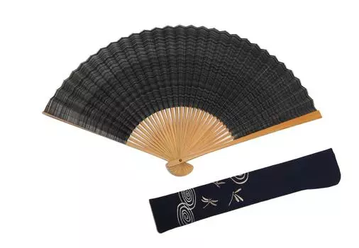 Kyoto Kyoto веерная сумка деревянная Kasumi черная [Hasegawa] веер, Kasumi, мастер, ручная работа, в комплекте, коробка, чёрный