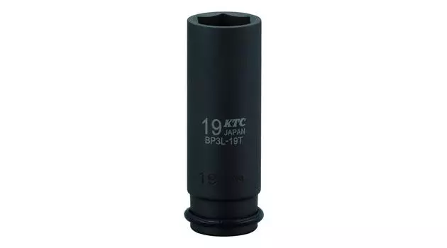 Kyoto Machine Tools Impact Wrench Socket Hexagon BP3L19TP Dimensions across 19 x Drive x Total 80 mm (KTC) flats angle 9.5 length