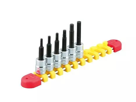 Kyoto Machinery Tools Набор шестигранных торцевых головок, 6 шт. TBT206BH (КТК) 6.3mm (1/4 дюйма) Набор,