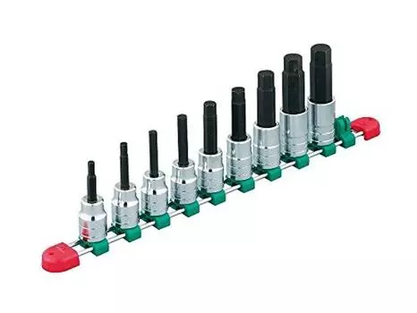 Набор торцевых головок с шестигранными битами Kyoto Machinery Tools из 9 штук TBT409BH (КТК) 12.7mm (1/2 дюйма) Набор,