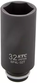 Kyoto Machinery Tools Impact Wrench Socket Thin 32mm BP4L32TP (KTC) 12.7mm (1/2 inch) (Deep Wall)