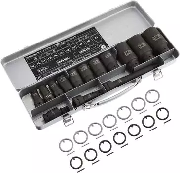 Kyoto Machinery Tools impact wrench socket wrench set thin wall TBP4M11TPA (KTC) 14-piece 12.7SQ semi-deep
