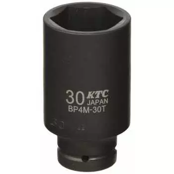 Kyoto Machinery Tools (KTC) Impact Wrench Socket BP4M30TP Dimensions across flats: 30 x Drive angle: 12.7 x Total length: 75mm Semi-deep thin wall 1 p