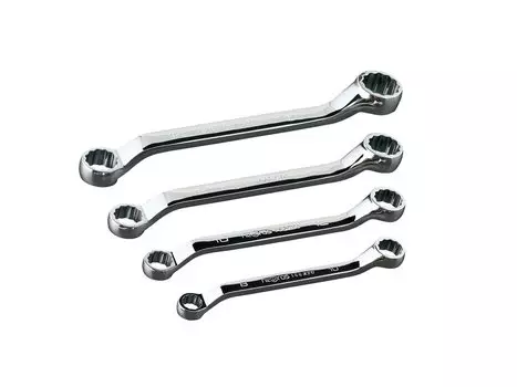 Kyoto Machinery Tools Nepros 45 degree x 6 degree short box wrench set 4 pieces NTM5S04 (KTC)
