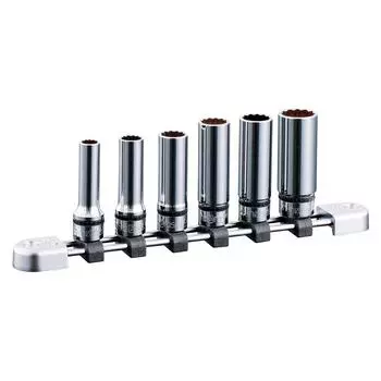 Kyoto Machinery Tools Nepros Deep Socket Set of 6 NTB3L06WA (KTC) 9.5mm (3/8 inch)