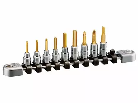 Kyoto Machinery Tools Nepros Hexagon Bit Socket Set (KTC) 6.3sq. [9 pieces]