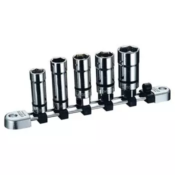 Kyoto Machinery Tools Nepros Plug Wrench Set of 5 NTB305SPA (KTC) 9.5mm (3/8 inch) Set,