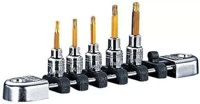 Kyoto Machinery Tools Nepros Torx Bit Socket Set 5 Pieces NTQ4T05A (KTC) 6.3mm (1/4 inch) T-type