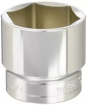 Kyoto Machinery Tools Socket Hexagon B436 Dimensions across 36 x Drive x Total 44mm (KTC) flats angle 12.7 length