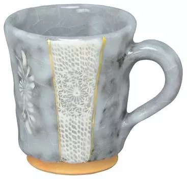 Kyoto ware Kiyomizu ware Kishin kiln mug Kuroshino Inka CYK672