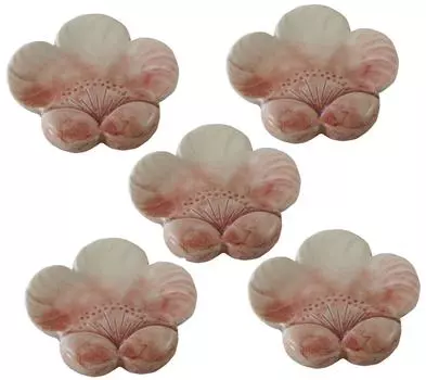 Kyoyaki Kiyomizu ware Chopstick rest set of 5 Plum incense hbu500