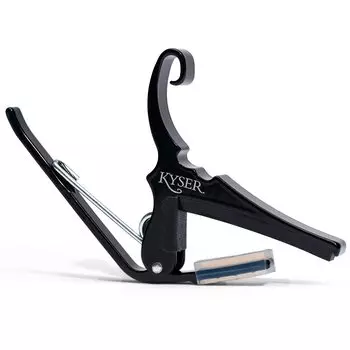 Kyser KG6B Guitar Capo Capo для 6-струнной акустической гитары, легкий алюминиевый, черный чёрный