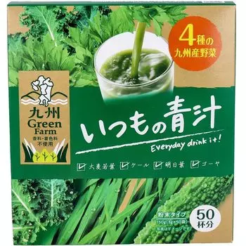 Kyushu Green Farm обычный зеленый сок в порошке 3 г x 50 пакетиков x 4 шт.