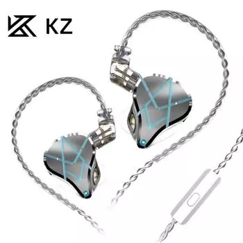 KZ-ASX Enter The Earphones 20 Unit Moving Iron Наушники для мониторинга шумоподавления HIFI-гарнитура для мобильного телефона с управлением пшеничным проводом without MIC белый