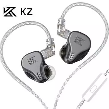 KZ-DQ6 Трехкомпонентные наушники-вкладыши с динамическим кольцом, HIFI, линейное управление, шумоподавление, гарнитура с тяжелыми басами without MIC белый
