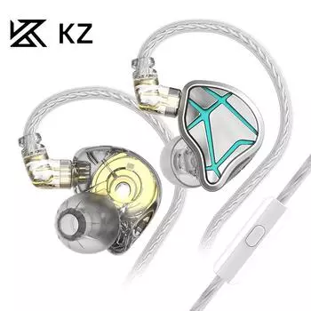 KZ-ESX Динамические наушники-вкладыши 12 мм с тяжелыми басами для спортивных игр и музыки, наушники HIFI without MIC белый