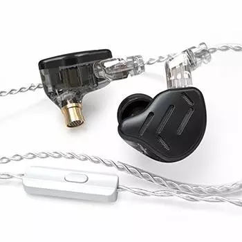KZ ZAX Hybrid HiFi earphone Equipped with 10mm PEK dynamic driver original balanced armature driver Highly versatile plug and 2pin connector Better